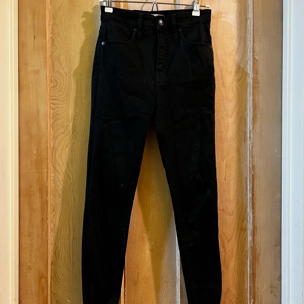 Curvy High Rise Black Madewell Skinny Jeans